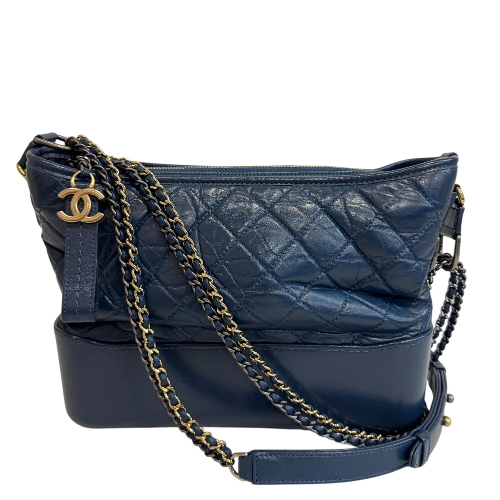 CHANEL 23673420 Small Hobo Bag Chain Gabrielle de Shoulder Blue